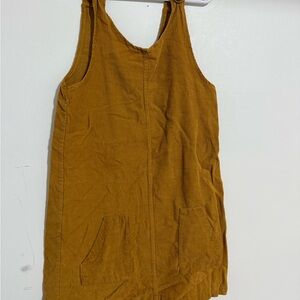 Mustard Corduroy Sleeveless Dress